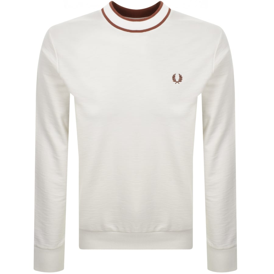 Fred Perry Crew Neck Sweatshirt White